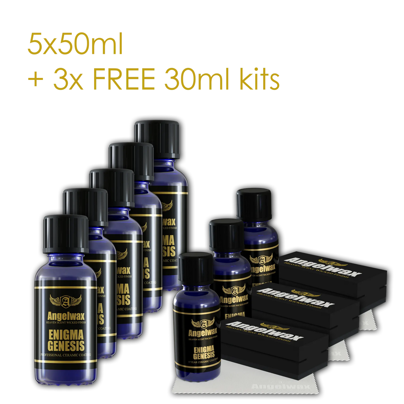 5x Enigma Genesis 50ml + 3x 30ml Kits Angelwax USA