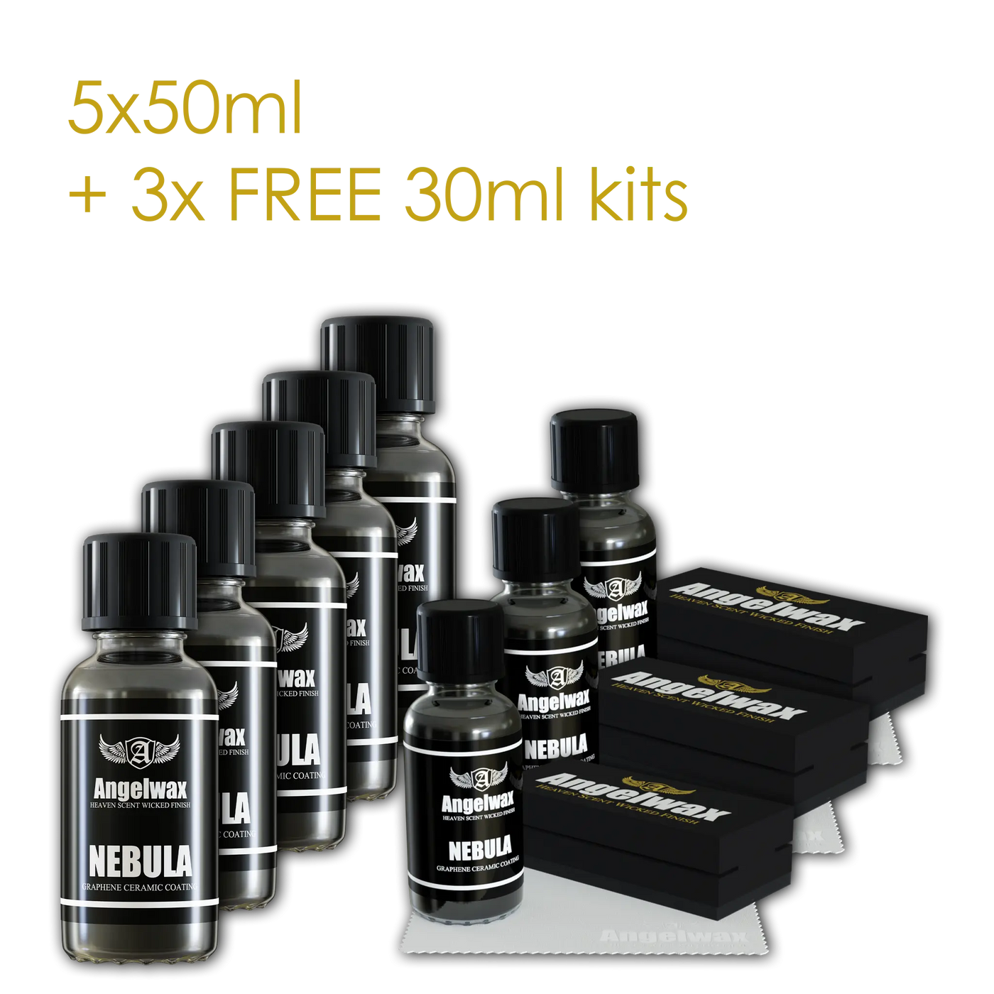 5x Nebula 50ml + 3x Free 30ml Kits Angelwax USA